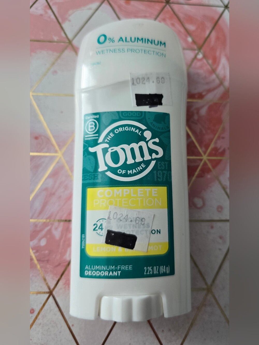 Tom's of Maine Complete Protection Aluminum-Free Deodorant - Lemon